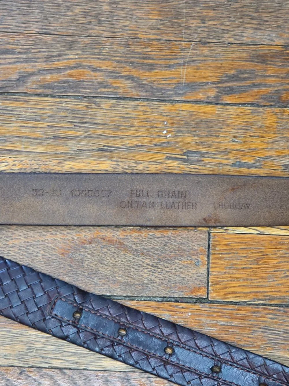 Embossed Full Grain Leather Belt